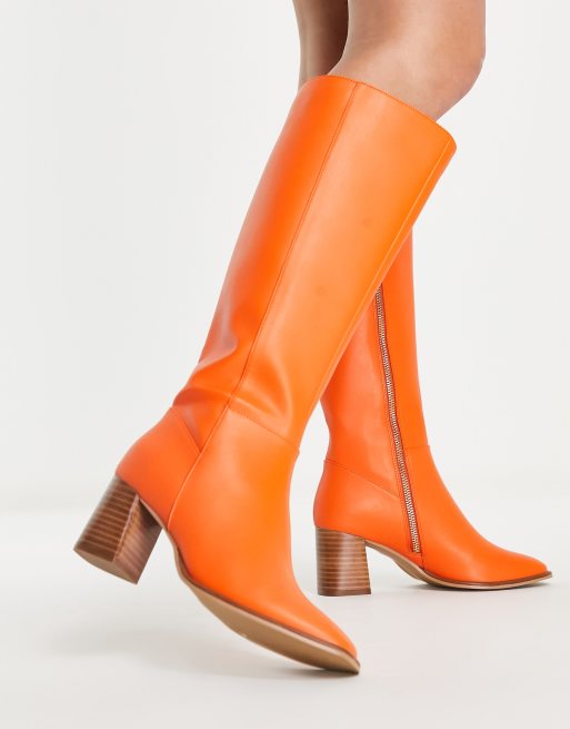 Orange knee deals high boots