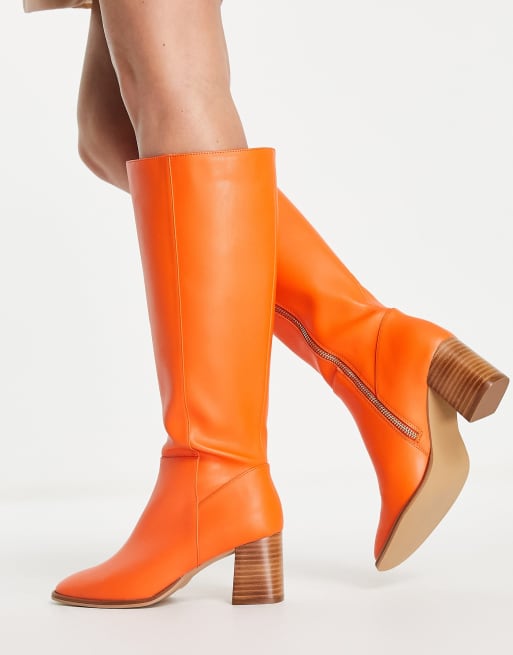 Orange hot sale tan boots