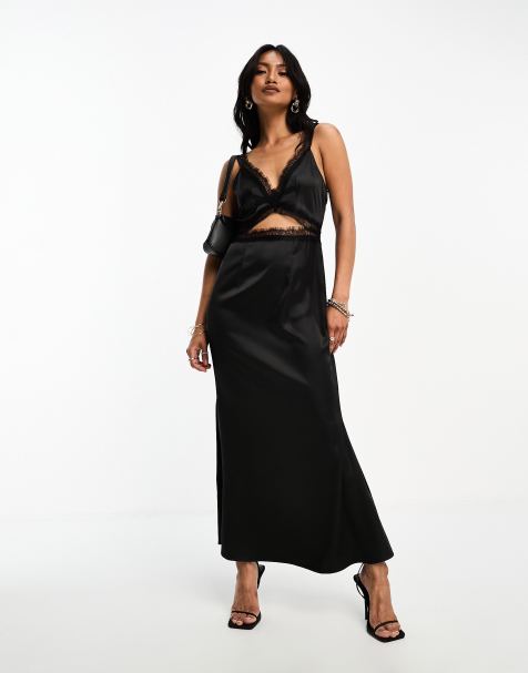 Never Fully Dressed lace cut-out midaxi dress in black - view 1