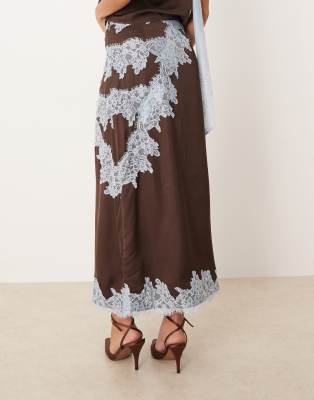 chinese dress ladies Chocolate Blue Lace Top – Never Fully Dressed