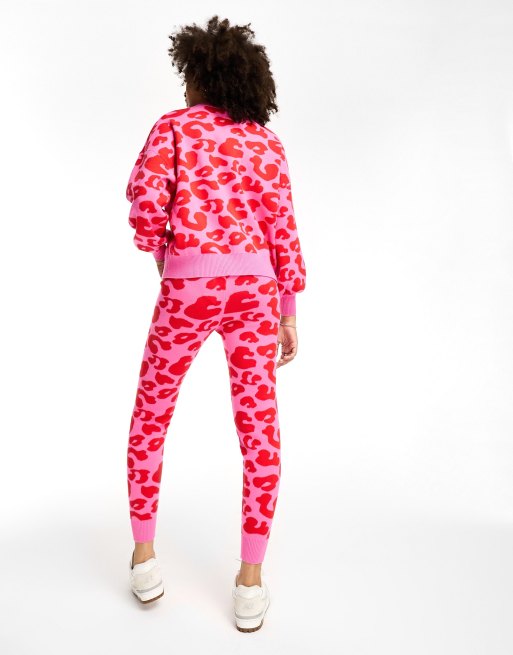 Pink leopard print tracksuit online