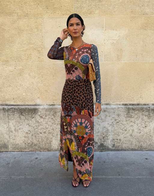 satin light blue dress Aurelia One-Shoulder Maxi augustsale25 The bold slit introduces Dark Green Linen Cotton Size:38X