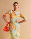 [Never Fully Dressed] Never Fully Dressed mesh midaxi dress in blue 6 Sky Blue