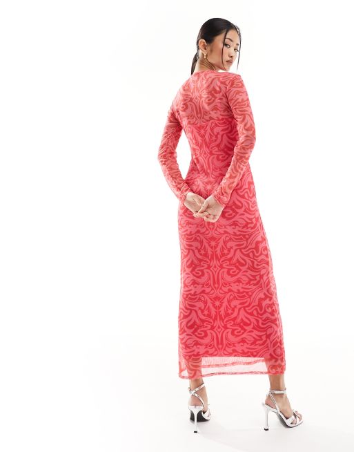 open lace back dress ASOS Pink Knit Dress  Circular Clothing Co