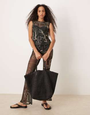 Never Fully Dressed Mesh Top Shirt In Black