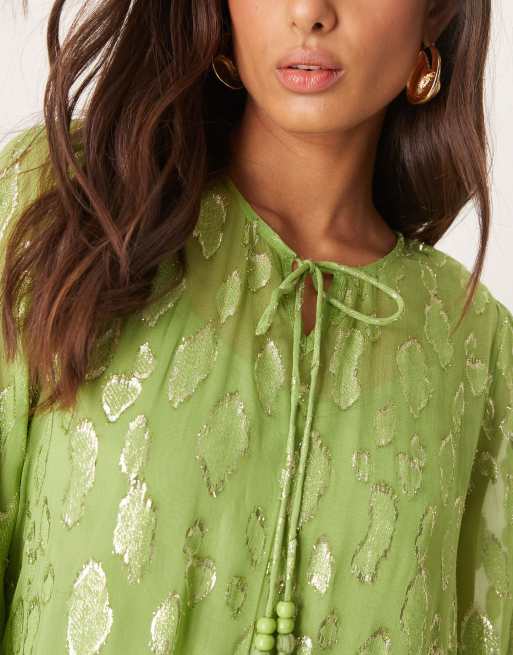 slim fit dress slacks Center of Attention Liquid Green Metallic Dress – Ellaé Lisqué main image 1