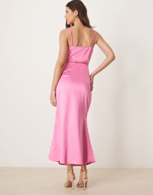 Never Fully Dressed Mimi lace cut-out slip midaxi dress in pink, 3 of 4