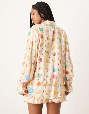 Never Fully Dressed Multi-color Shell Print Shirt