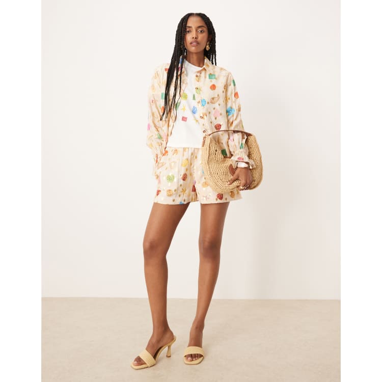 never fully dressed shell shorts Buy Never Fully Dressed Cream Shorts in Shell Print from Next USA