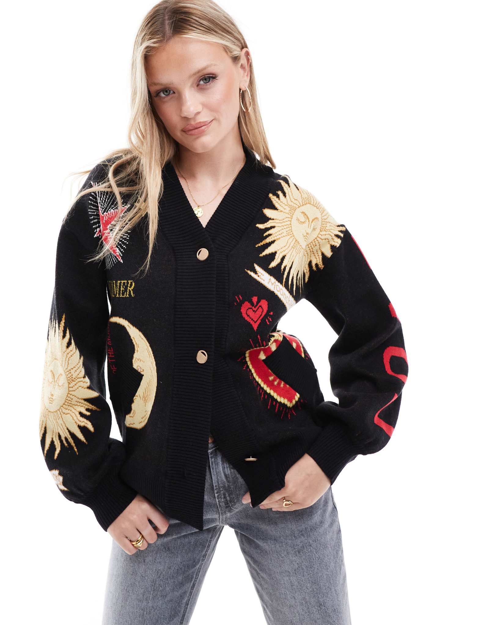 Никогда не одевавшийся полностью мистический вязаный кардиган черного цвета 34490₽