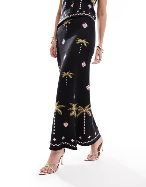 Never Fully Dressed Nia skirt co-ord in black - view 1