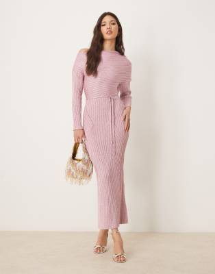 Never Fully Dressed Off Shoulder Knit Maxi Dress