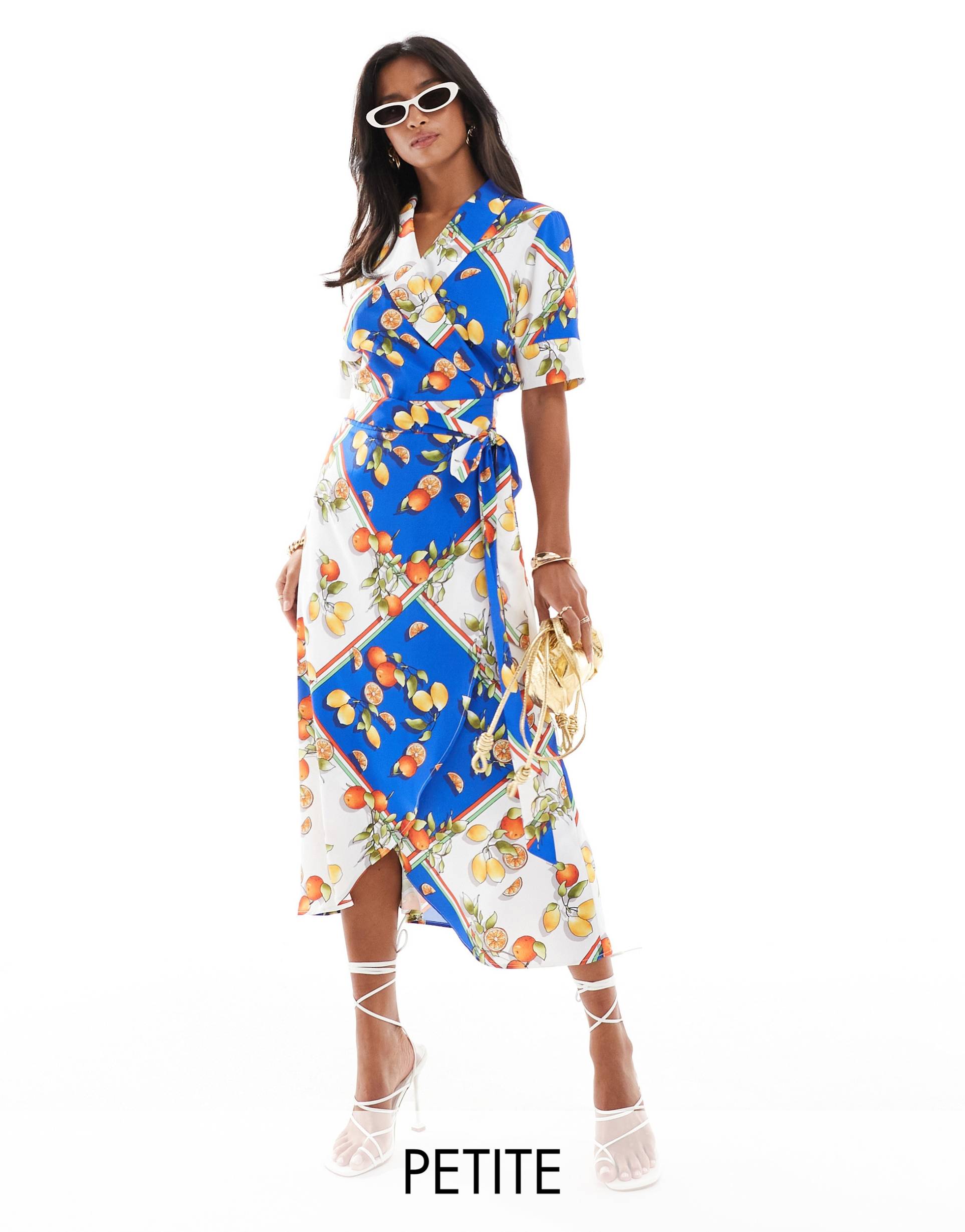 never fully dressed petite brooklyn midi dress in fruit print