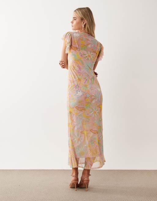knee length dresses for ladies Frida Organza Maxi Dress Ivory main image 0