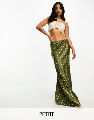 Petite satin 2024 maxi skirt