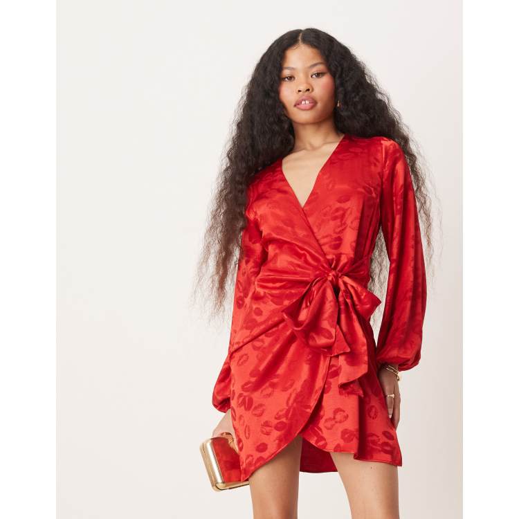 Satin wrap nightwear sale