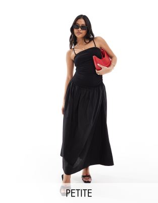 Petite Lola maxi dress in black