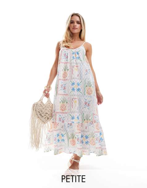 Never Fully Dressed Petite midaxi dress in abstract print - view 1