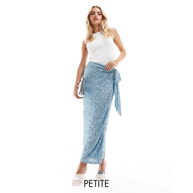 never fully dressed blue sequin skirt NeverFullyDressed Tilly Top & Jaspre Skirt - Ice Blue Sequins