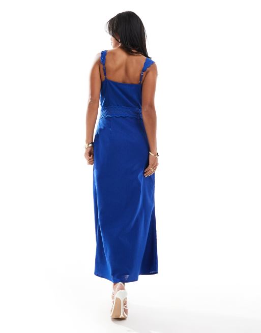 Never Fully Dressed Petite Mimi Maxi Dress in cobalt Blue