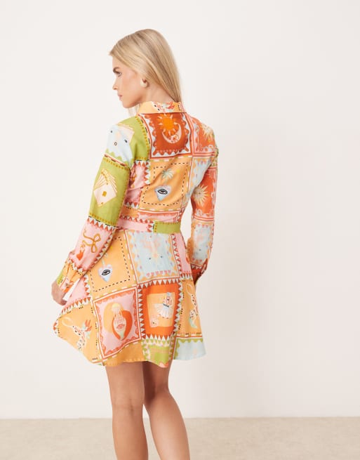 Casual Print Patchwork O Neck Mid Waist Sweaters(4 colors)