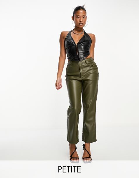 Green Leather Pants For Women