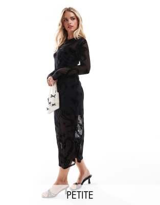 Never Fully Dressed Petite - Romance - Robe longue en tulle avec fond de robe - Noir