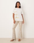 [Never Fully Dressed] Never Fully Dressed Petite sequin flared pants in silver (part of a set) 16 Silver