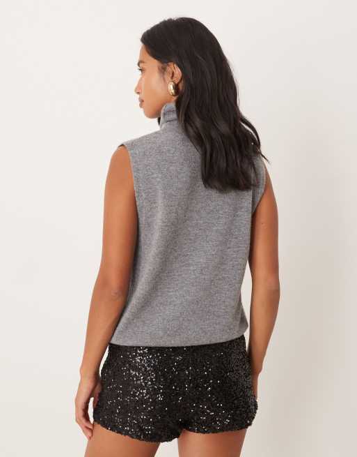 Never Fully Dressed Petite sequin hotpant in black, 5 of 5