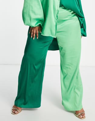 green colour palazzo pants