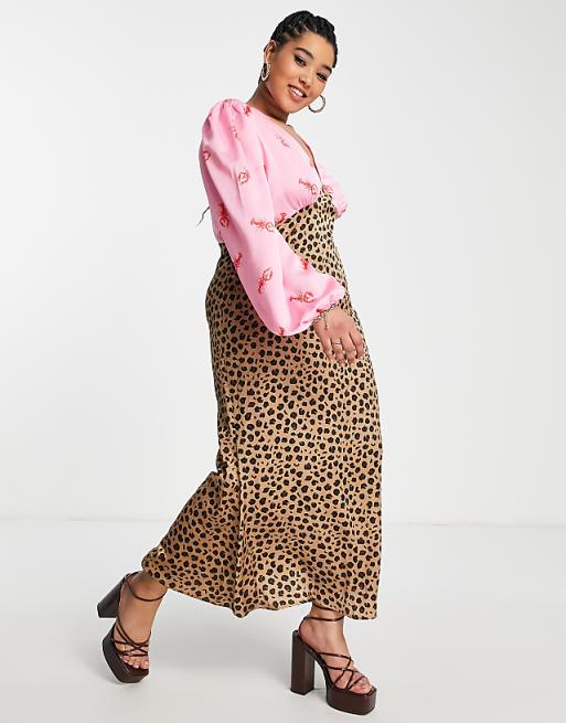 Leopard Contrast Maxi Dress Leopard Contrast Maxi Dress