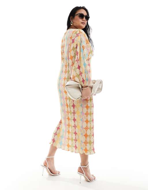 Never Fully Dressed Plus flared sleeve midaxi dress in