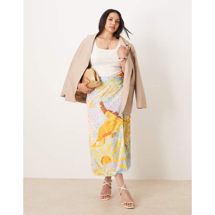 スカート Nodress Apricot RS Heart Vine Embroidered Puffer Skirt 208353212-1-greenprint?$n_750w