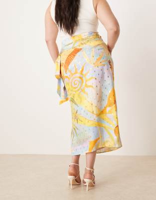 Never Fully Dressed Plus Jaspre Wrap Midaxi Skirt