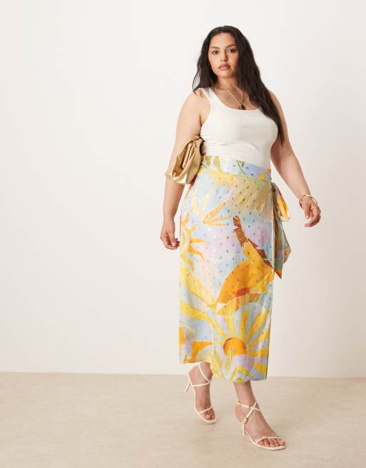 スカート Nodress Apricot RS Heart Vine Embroidered Puffer Skirt 208353212-1-greenprint?$n_750w