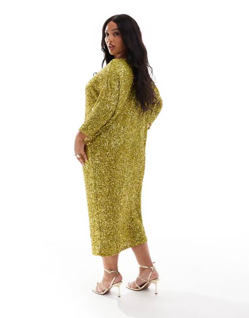 off the shoulder forest green dress Clarisse 810604 - Long Jersey A-Line Dress