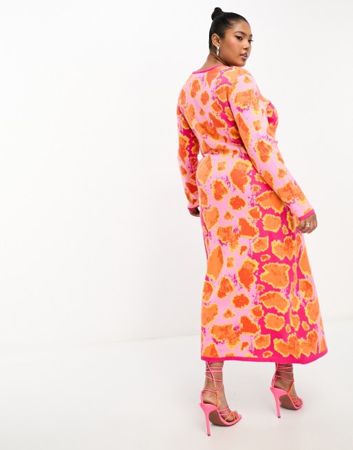 strapless open back dress Bright pink leopard print dress – Sandi's Styles