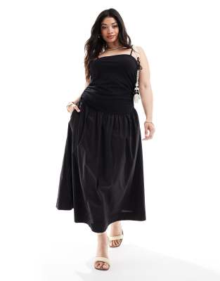 Never Fully Dressed Plus Lola maxi dress in black