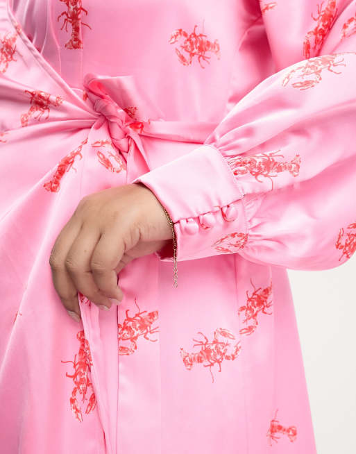 Never Fully Dressed Plus long sleeve lobster midaxi dress | ASOS