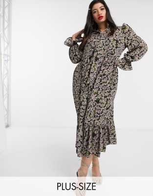 plus size trapeze maxi dress