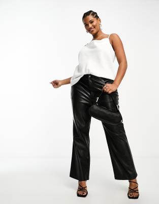 PU pants in black