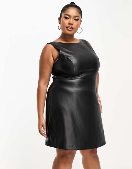 Black pinafore hotsell mini dress