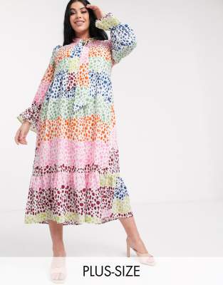 plus size trapeze maxi dress