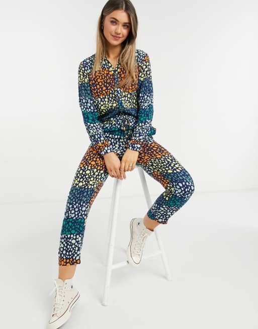 Never Fully Dressed – Prickig jumpsuit i omlottdesign med uppvikta ärmar, 4 av 4