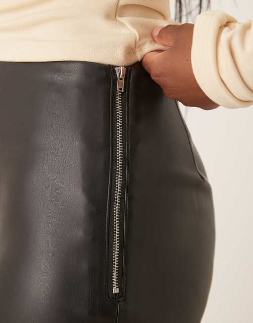 Never Fully Dressed PU culotte pants in black, 3 of 5