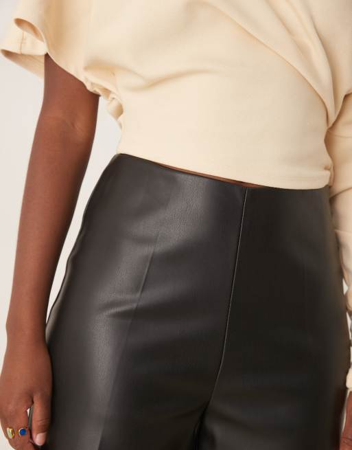 Never Fully Dressed PU culotte pants in black, 5 of 5