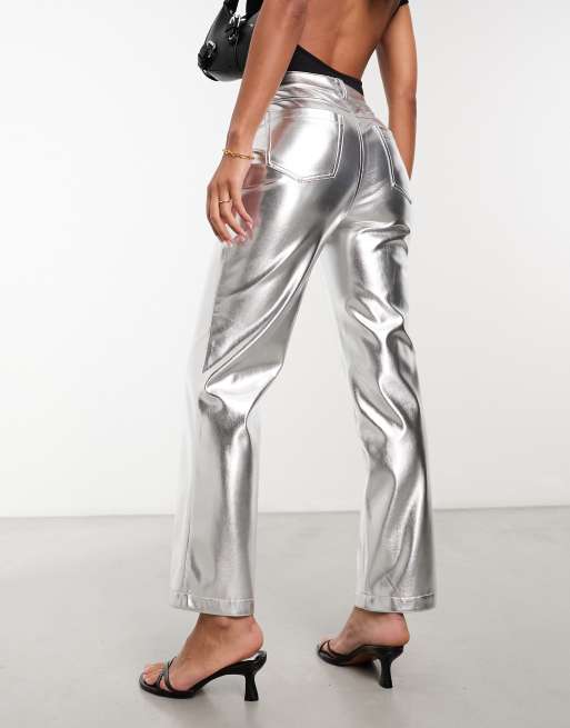 Gold Vegan Leather Trouser – Never Fully Dressed