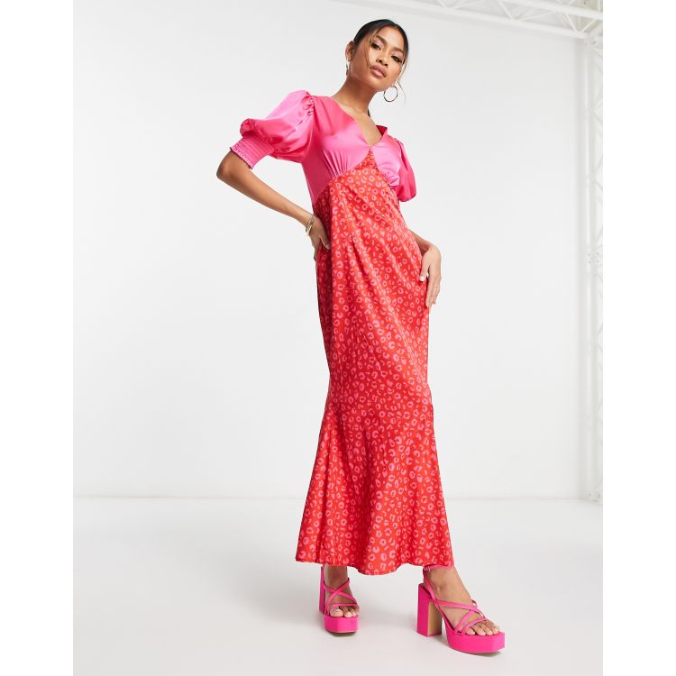 17+ Pink Puff Sleeve Maxi Dress