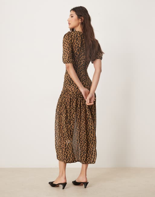 maxi off white dress Paloma Smocked Feather Maxi Dress — Off White