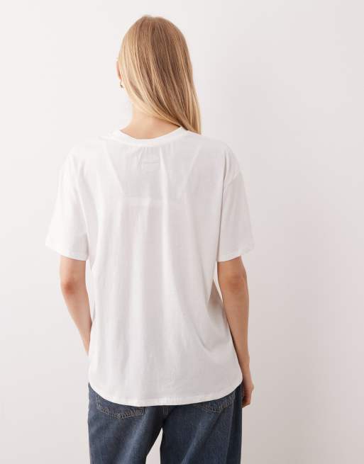 Never Fully Dressed pure cotton heart print t-shirt in white, 4 of 4